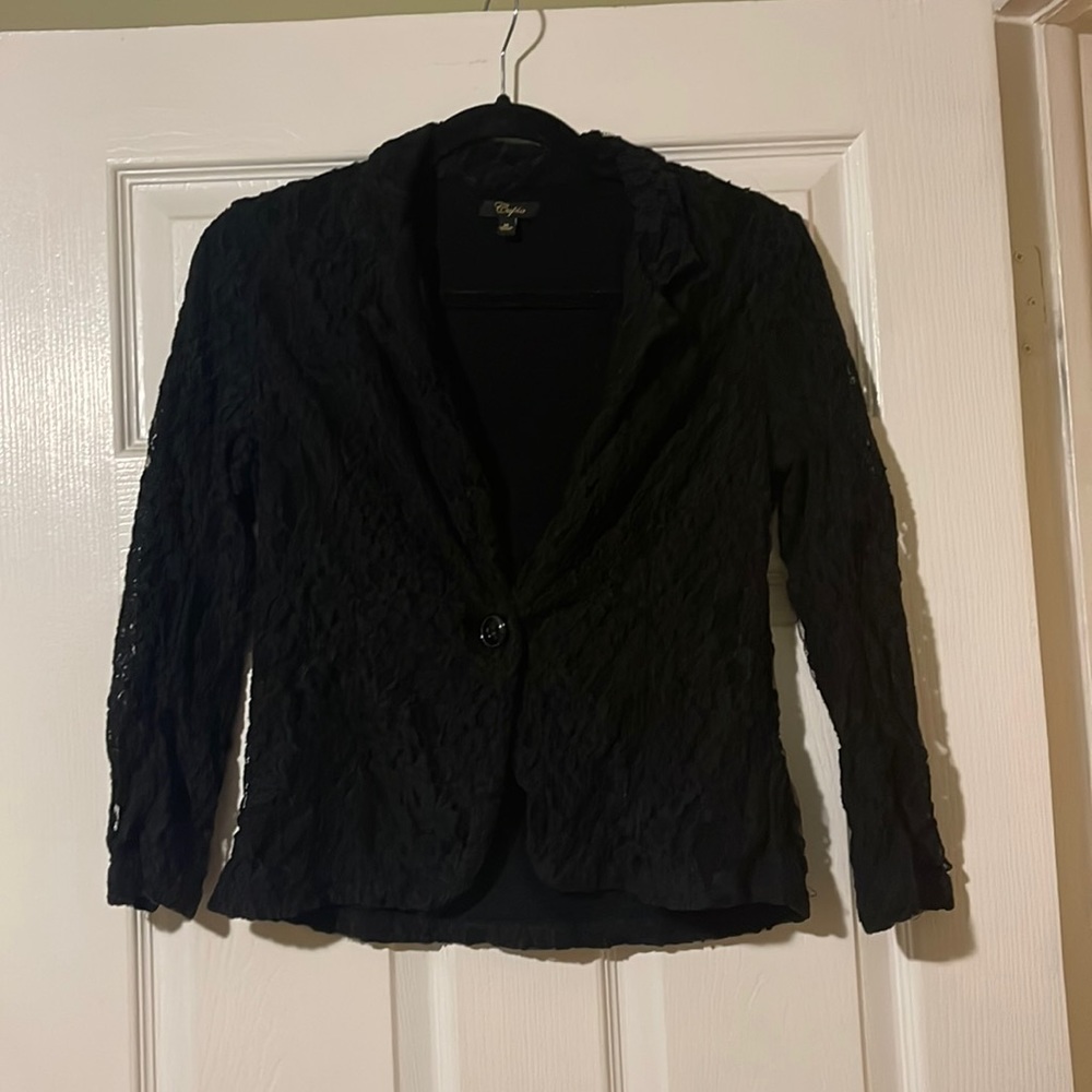 Black lace blazer